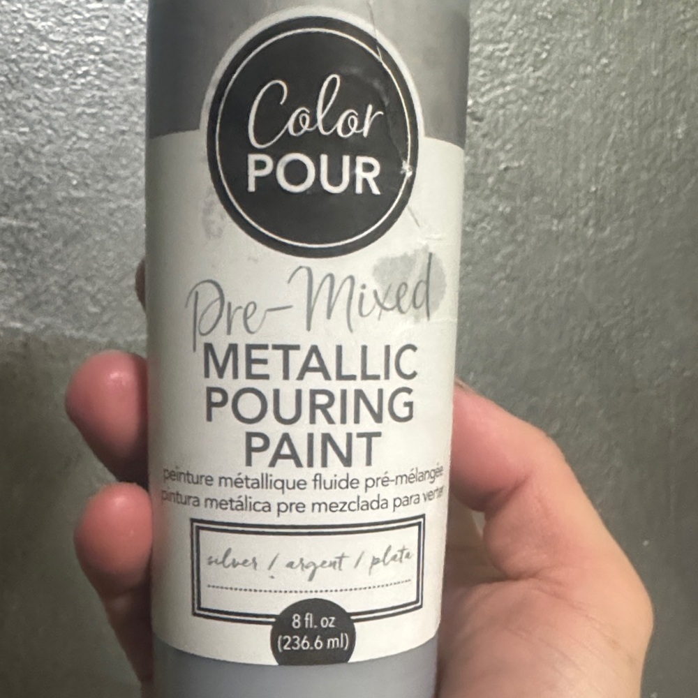 2 for $10 Color Pour Silver Metallic Pouring Paint 8 fl. Oz